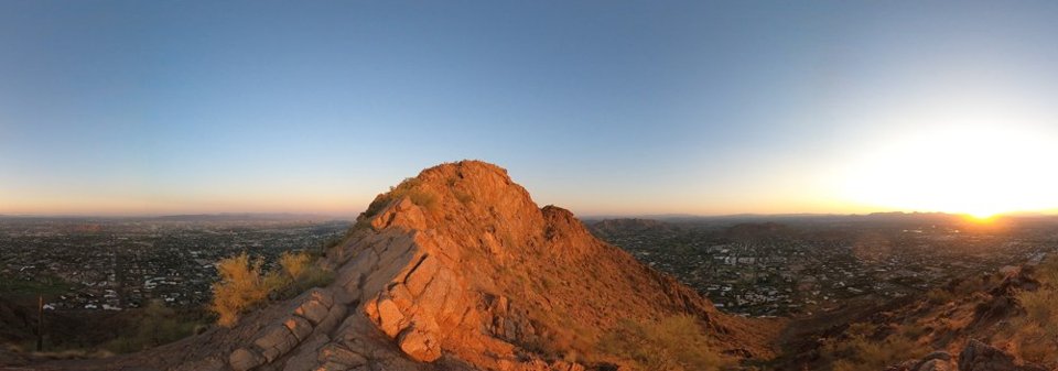 Sunrise on nearby Camelback Mountain